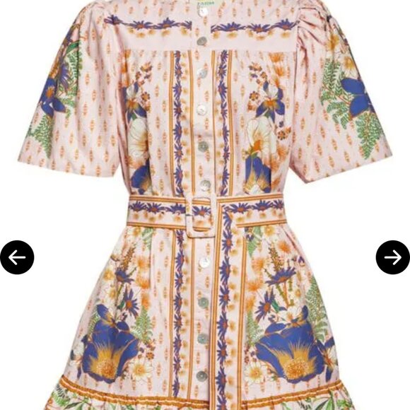 NWOT FARM RIO Dream Garden Pink Mini Dress Size Large - Picture 2 of 10